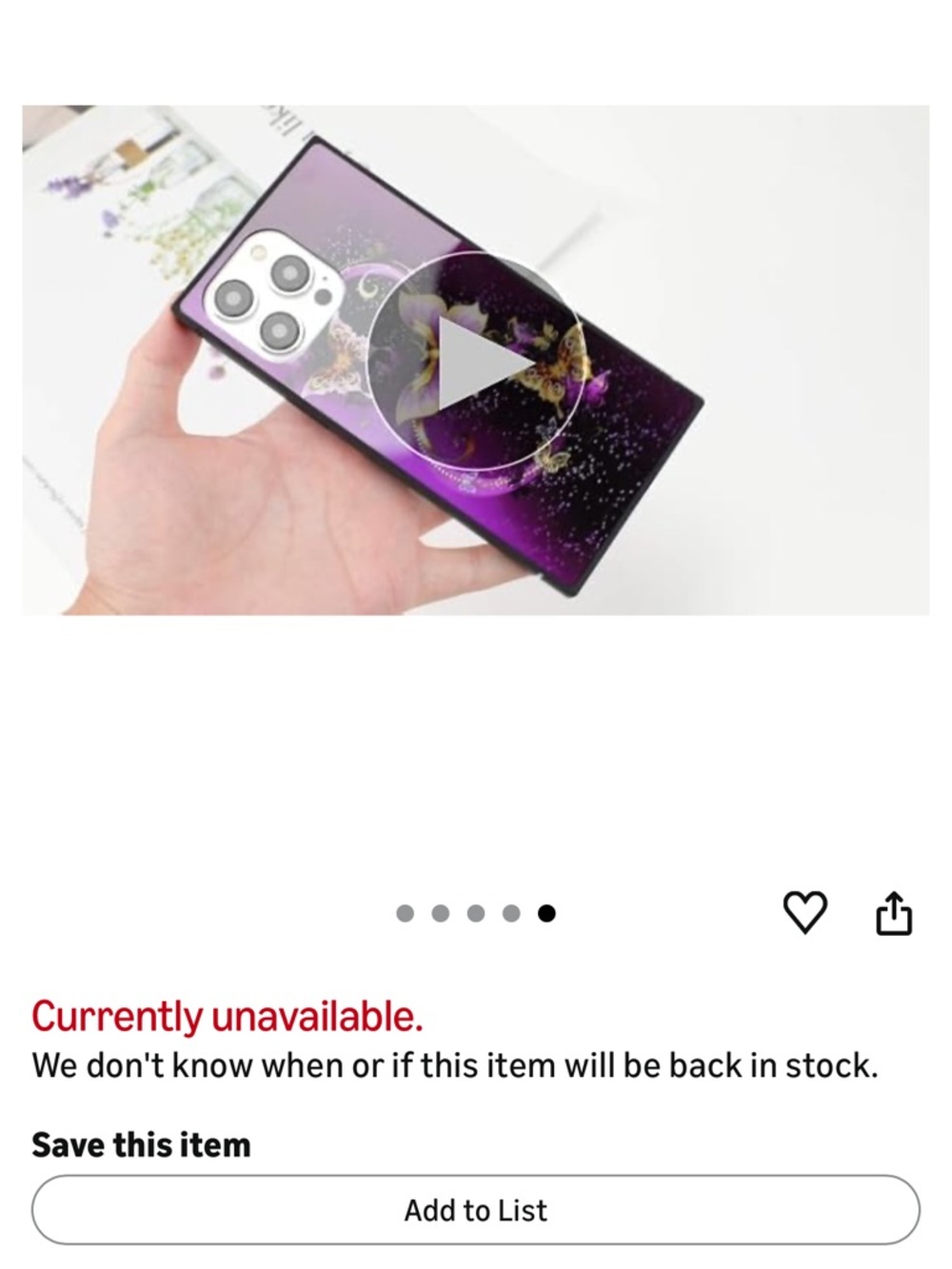 **No Longer on Amazon** Premium Purple Butterfly & Floral Phone Case- iPhone 15